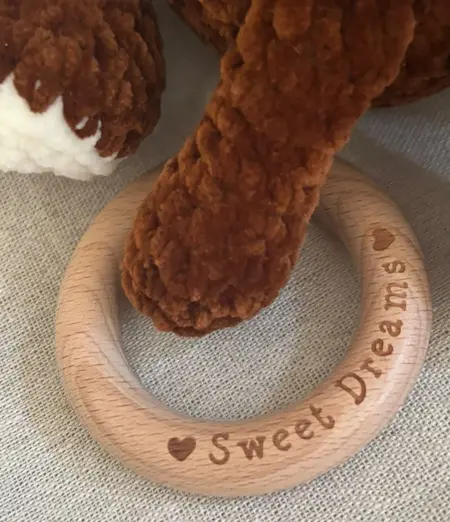 Muziekdoosje Konijn creatie van Lies – detail